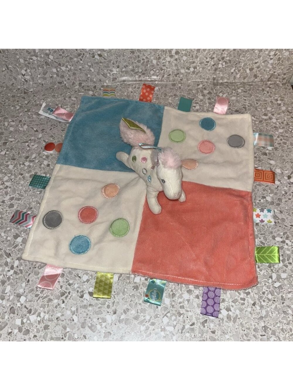 Taggies Mary Meyer Baby Lovey Security Plush Blanket Unicorn Pink Signature Coll